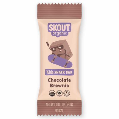 Skout Organic Chocolate Brownie Kids Snack Bars (18 Pack) | Organic Kids Snack Bars | School Snacks &amp; Lunch Snacks | No Refined Sugar | Vegan &amp; Paleo | Gluten, Dairy, Grain, Peanut Free