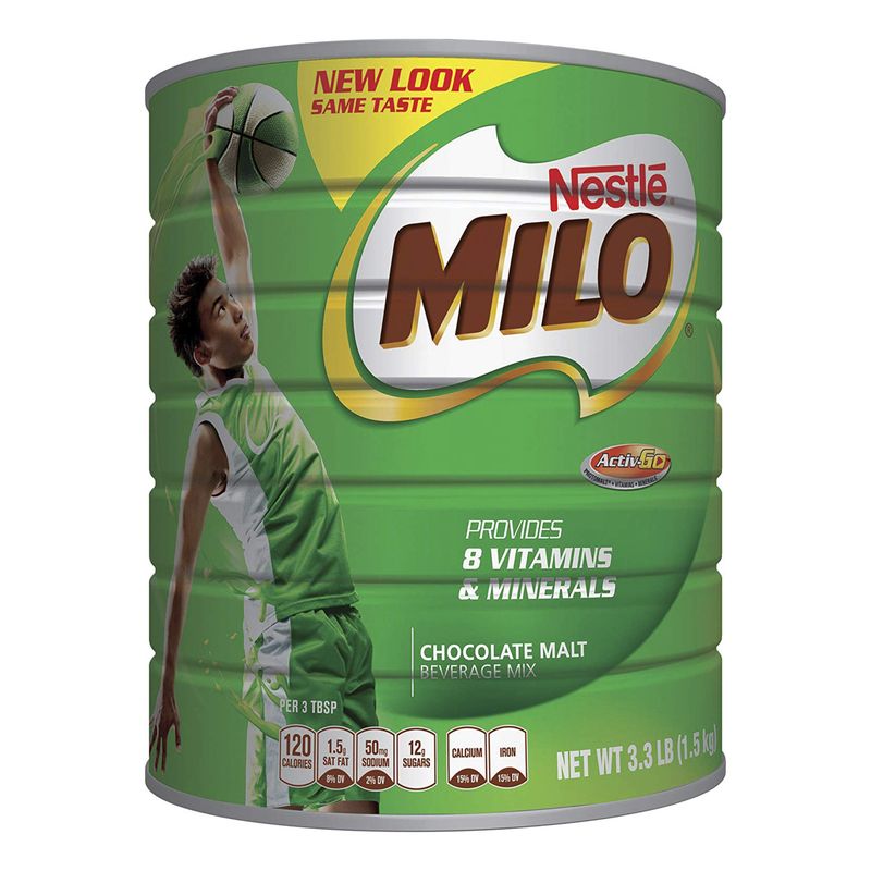 NESTL MILO Chocolate Malt Beverage Mix, 3.3 Pound Can (1.5kg) | Fortified Powder Energy Drink