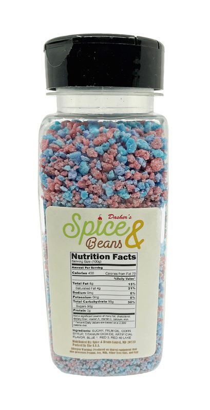 Dasher's Spice &amp; Beans - Ice Cream Topping &amp; Cake Decoration (12 oz., Cotton Candy Crunch)