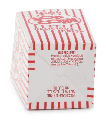 Snappy 48-E Red &amp; White Open Top Popcorn Boxes, 1.75 Oz. 100Count