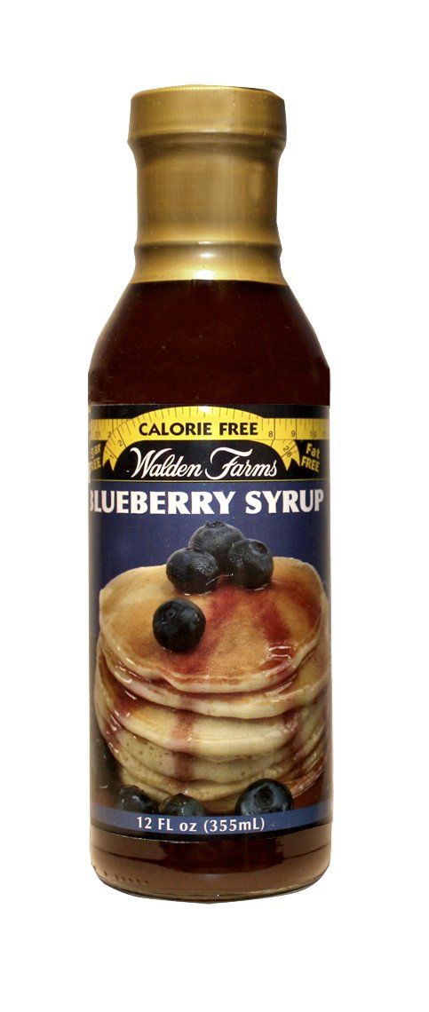 Walden Farms Blueberry SYRUP - Sugar Free, Calorie Free, Fat Free, Carb Free, Gluten Free - 6 Bottle