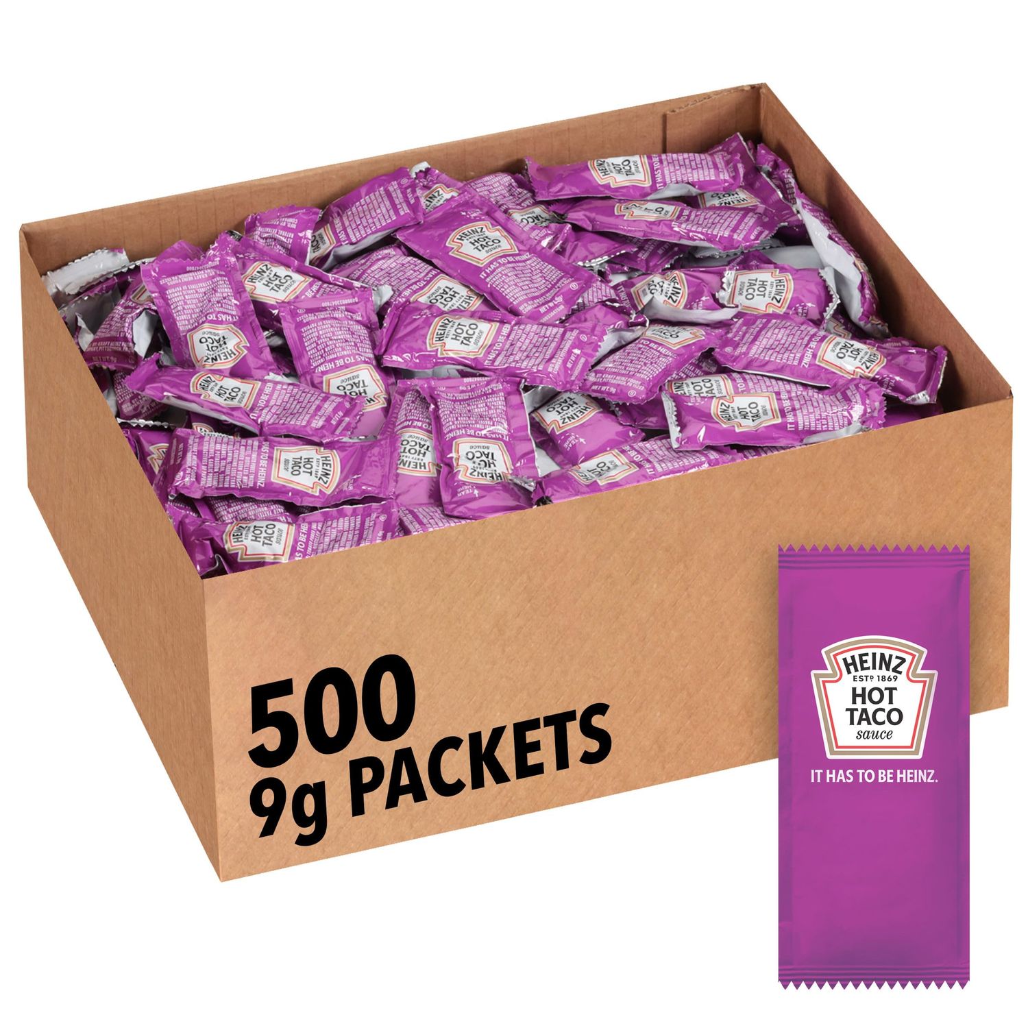 Heinz Taco Sauce Single Serve Packet (0.3 oz Packets, Pack of 500)