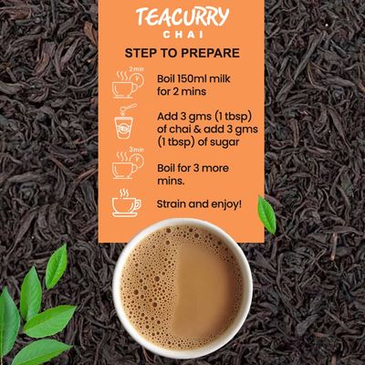 TEACURRY Chocolate Chai (100 Grams | 50 Cups) - Chocolate Tea for Chocolate Flavoured Chai Tea