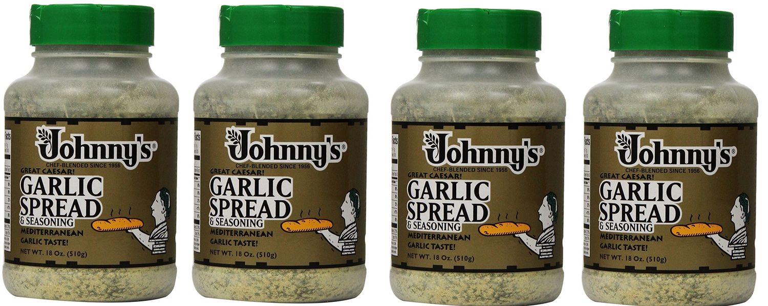 Johnnys Garlic Spread and Seasoning XjECar, 4Pack (18 Ounce)