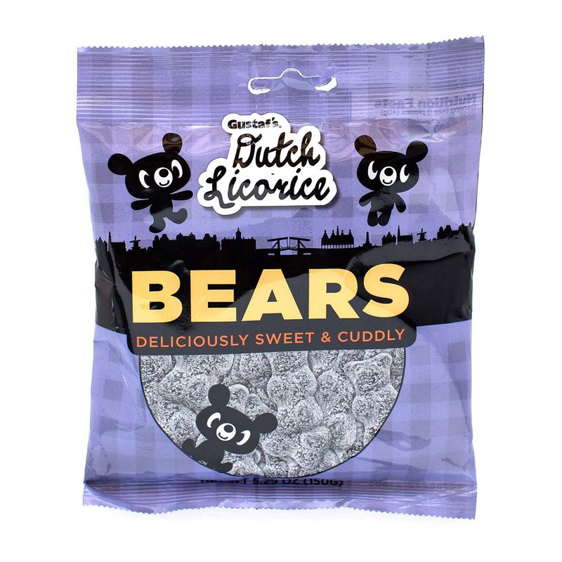 Gustaf's Dutch Licorice, Sugared Licorice Bears, 5.2 Ounce (Pack of 12)