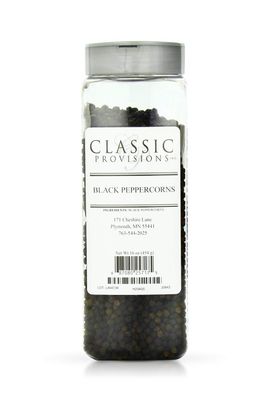 Classic Provisions Spices Black Peppercorns Whole - 16oz - Ideal for Soup, Meat, Vegetables, Spice Blends and More, Peppercorn, Black Whole