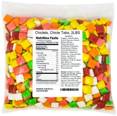 Chiclets, Chicle Tabs, 2LBS