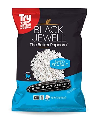 Black Jewell Simply Sea Salt Popped Popcorn, Gourmet Specialty Popcorn, 4.5 Ounces (Pack of 3)