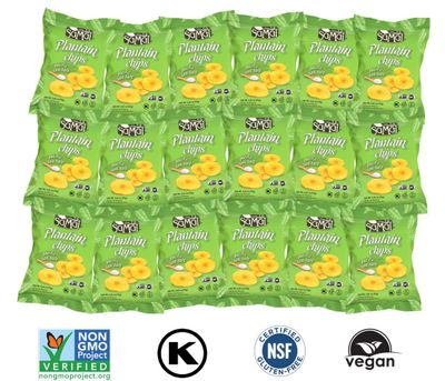 SAMAI Pacific Sea Salt Plantain Chips 2.65oz (Pack of 15) - Gluten Free, All Natural, NON-GMO and Kosher