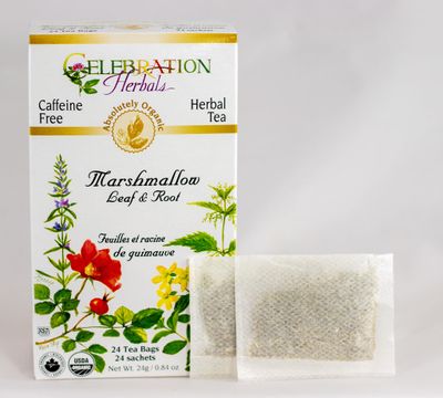 CELEBRATION HERBALS Marshmallow Leaf &amp; Root Organic 24 Bag, 0.02 Pound
