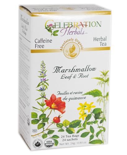 CELEBRATION HERBALS Marshmallow Leaf &amp; Root Organic 24 Bag, 0.02 Pound