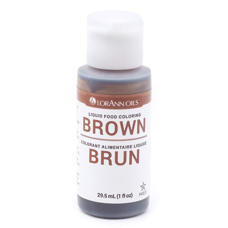 LorAnn Brown Liquid Food Color, 1 ounce squeeze bottle