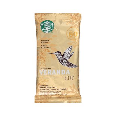 Starbucks SBK11020676 Premium Blonde Roast Ground Coffee, 2.5oz (Pack of 18) Packaging may vary
