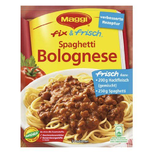 MAGGI fix &amp; fresh spaghetti bolognese (Spaghetti Bolognese) (Pack of 4)
