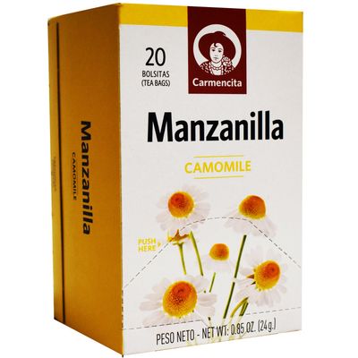 Carmencita. Chamomile herbal tea. Manzanilla. 24g (0.85oz). 20 teabags.