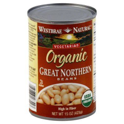 Westbrae Natural Organic Great Northern Beans 15 Ounce (pack of 6)