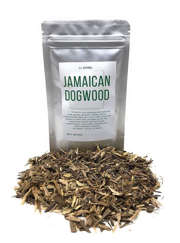 Jamaican Dogwood - Dried, Cut &amp; Natural Fishfuddle (Bark/Root) - Piscidia Piscipula from Jamaica - Net Weight: 1.48 Oz / 42 Grams