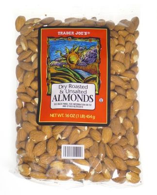 Trader Joe&#39;s Dry Roasted and Unsalted Almonds - 1lb (2 - Pack)