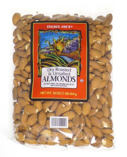 Trader Joe&#39;s Dry Roasted and Unsalted Almonds - 1lb (2 - Pack)