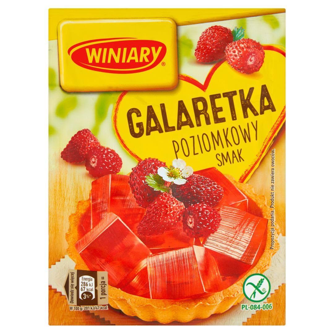 Winiary Galaretka o Smaku Poziomkowym Wild Strawberry Jelly Mix (5-Pack)