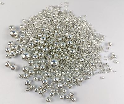 Sprinkles Sugar Pearls 120g/ 4.2oz, Cupcake Cake Topper mix Sprinkles for Baking Manvscakes Jimmies Cookie Crystal Decorating Nonpareils (Silver)