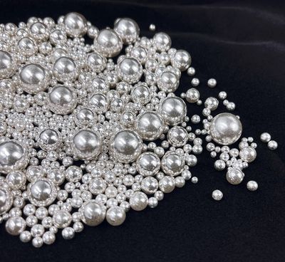 Sprinkles Sugar Pearls 120g/ 4.2oz, Cupcake Cake Topper mix Sprinkles for Baking Manvscakes Jimmies Cookie Crystal Decorating Nonpareils (Silver)