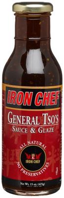 IRON CHEF General Tso&#39;s Sauce &amp; Glaze, All Natural, Kosher, 15-Ounce Glass Bottles (Pack of 3)