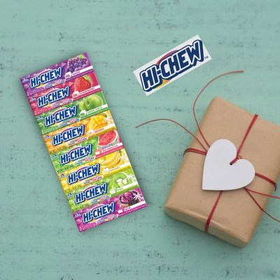 HI-CHEW Variety - Box of 8 Sticks, 1.76oz ea | 8 Flavors and Brand Sticker Included | Unique Fun Soft &amp; Chewy Taffy Candy | Immensely Juicy Fruit Flavors
