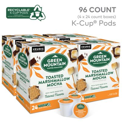 Green Mountain Coffee Roasters Toasted Marshmallow Mocha Keurig Single-Serve K-Cup Pods, Light Roast Coffee, 96 Count (4 Packs of 24)