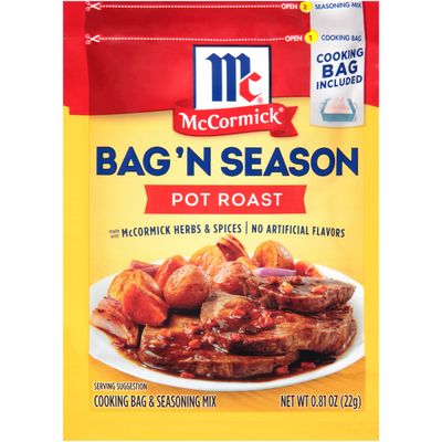 McCormick Bag &#39;n Season Pot Roast Cooking Bag &amp; Seasoning Mix, 0.81 oz (Pack of 6)