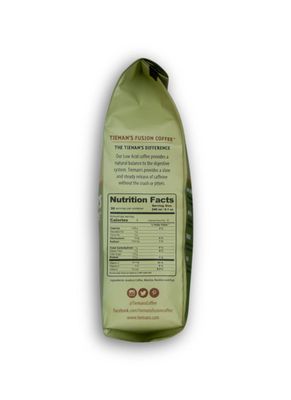 Tieman's Fusion Coffee, Low Acid Dark Roast, Ground, 10-Ounce bag