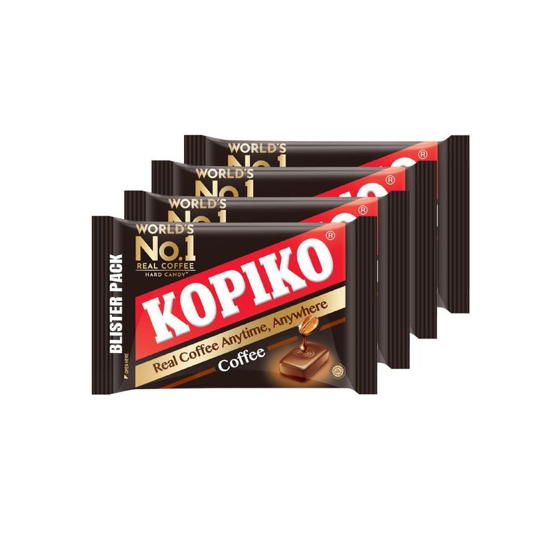 Kopiko Coffee Candy Your Take-Out Pocket Coffee for Every Occasion Hard Candy Made from Indonesias Coffee Beans - Contains Real Coffee Extract for Better Taste (Pack of 4)