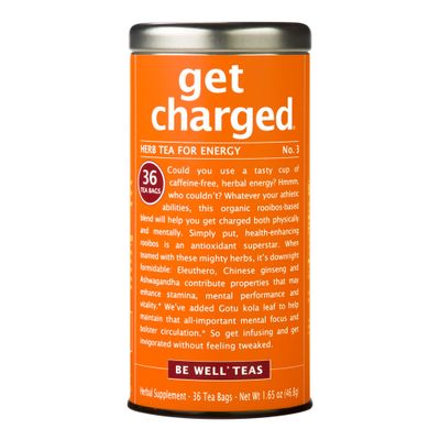 The Republic of Tea - Get Charged Herb Tea for Energy, 36 Tea Bags, Tin | Red Tea | Caffeine-free
