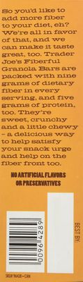 2 Boxes Trader Joe's Fiberful Granola Bars Rolled Oats &amp; Chocolate Chips 9 g Fiber