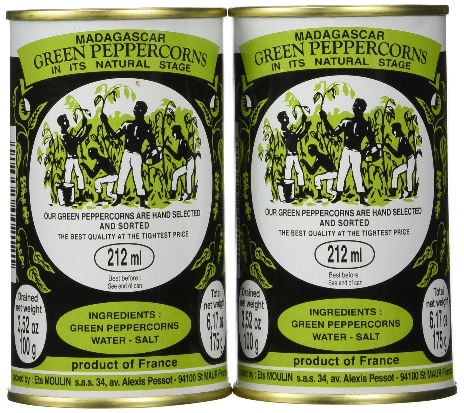 Madagascar Green Peppercorns in Brine - Pack 2