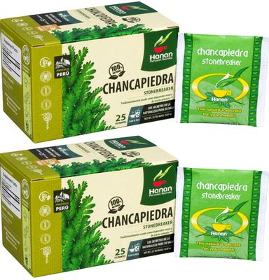 Hanan Chanca Piedra Tea Stone Breaker 50 Teabags of Dried Chancapiedra Leaves Wild-Grown in Peru