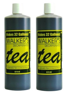 Walkers Liquid Tea Concentrate Without Caffeine- 64 ounces total (pack of 2 - 32 ounce bottles) Makes 64 Gallons