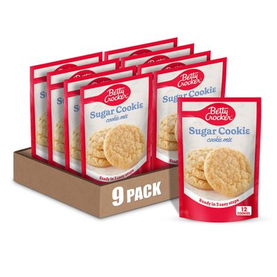 Betty Crocker Sugar Cookie Mix, Makes twelve (12) 2-inch Cookies, 6.25 oz. (Pack of 9)