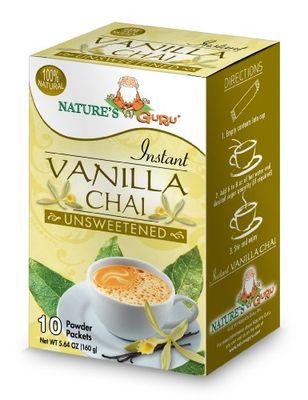 Nature&#39;s Guru Instant Vanilla Chai Unsweetened 10-count (Pack of 1)