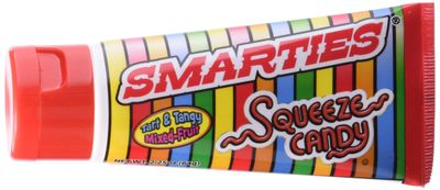 Smarties Tangy Mixed Fruit Liquid Squeeze Candy Tubes,2.3 ounce - 12 Ct. Case