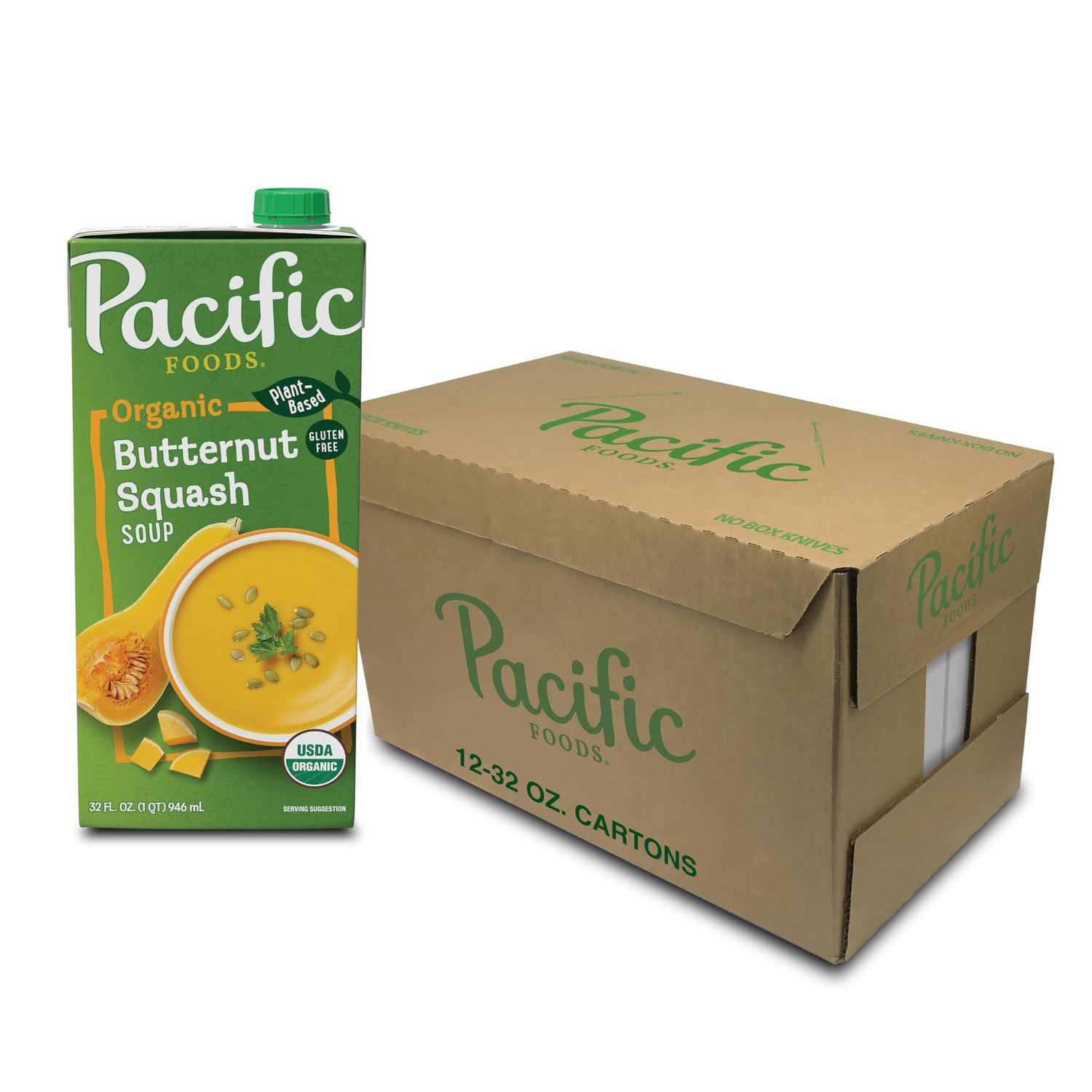 Pacific Foods Organic Butternut Squash Soup, 32 oz Carton (Pack of 12)