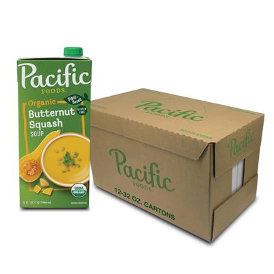 Pacific Foods Organic Butternut Squash Soup, 32 oz Carton (Pack of 12)