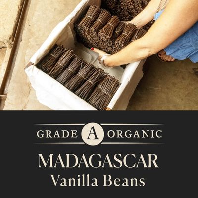 10 Organic Madagascar Whole Vanilla Beans, Grade A Vanilla Pods, Premium Vanilla Beans for Making Extract &amp; Baking - Cooks