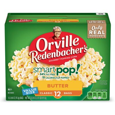 Orville Redenbacher&#39;s SmartPop! Butter Microwave Popcorn, 2.69 Ounce Classic Bag, 12-Count