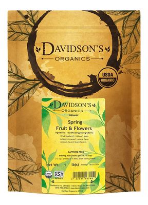 Davidson&#39;s Organics, Spring Fruit &amp; Flowers, Loose Leaf Tea, 16-Ounce Bag