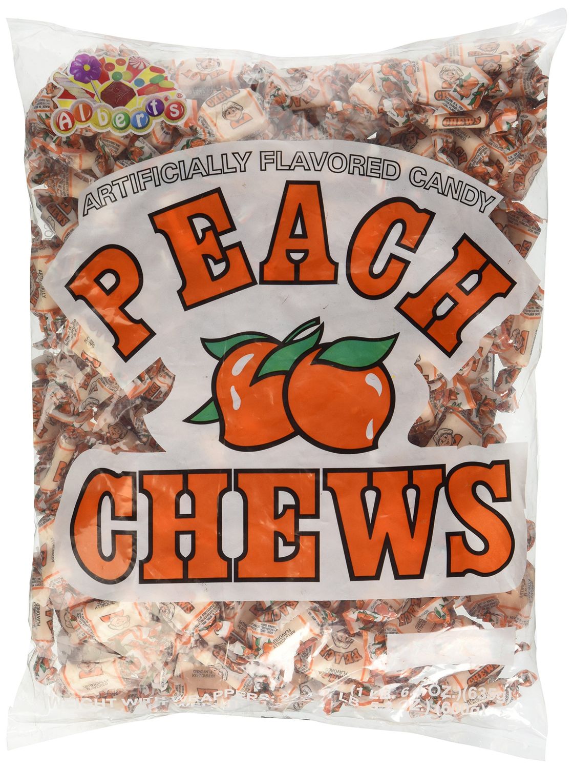 Albert&#39;s Peach Chews,0.01 ounce, 240 Count Bag