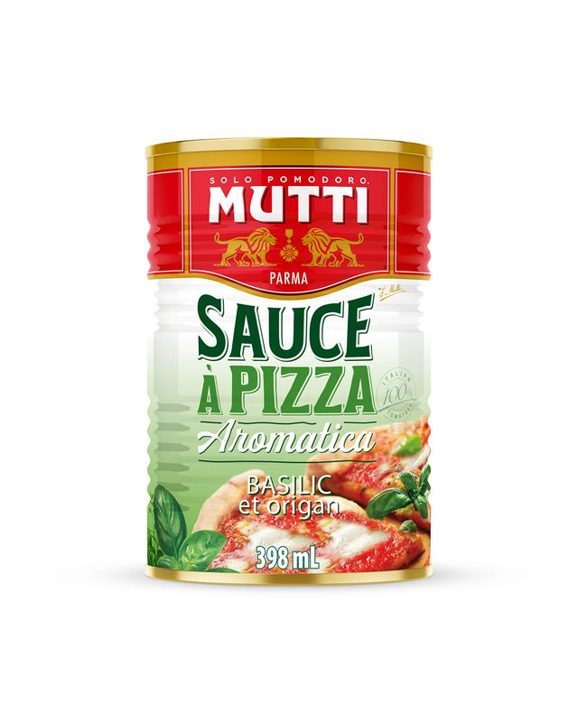 Mutti Pizza Sauce with Basil &amp; Oregano, 14 oz. | 1 Pack | Italys #1 Brand of Tomatoes | Fresh Taste for Cooking | Canned Sauce | Vegan Friendly &amp; Gluten Free | No Additives or Preservatives