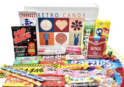 RETRO CANDY YUM ~ Christmas Holiday Care Package Assortment Gift Box Nostalgic Candy Mix from Childhood for Man or Woman Jr