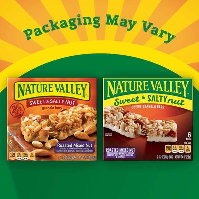 Nature Valley Granola Bars, Sweet and Salty Nut, Roasted Mixed Nut, 6 Bars, 7.4 OZ