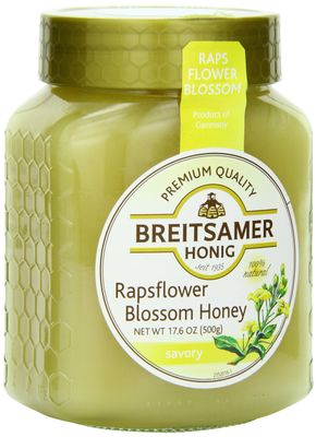 Breitsamer, Creamy Rapsflower Blossom Honey Jar, 17.6 oz